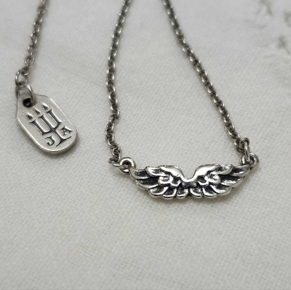 Retired James Avery Take Flight Wings Necklace 925 Silver